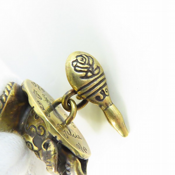 実際に弊社で買取させて頂いた(1)GANGSTERVILLE×Galcia/ギャングスタービル×ガルシア メキシカンスカル カフリンクス/カフス ブラス/真鍮の画像 4枚目