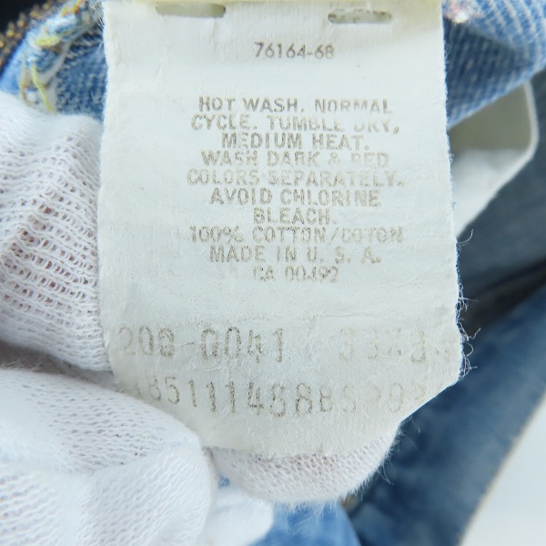 実際に弊社で買取させて頂いたLee/リー 70S ヴィンテージ  USA製 TALON42ジップ デニムパンツ 200-0041の画像 4枚目