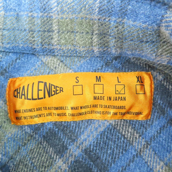実際に弊社で買取させて頂いたCHALLENGER/チャレンジャー バッファローチェックシャツ CLG-SH 018-011/Lの画像 2枚目
