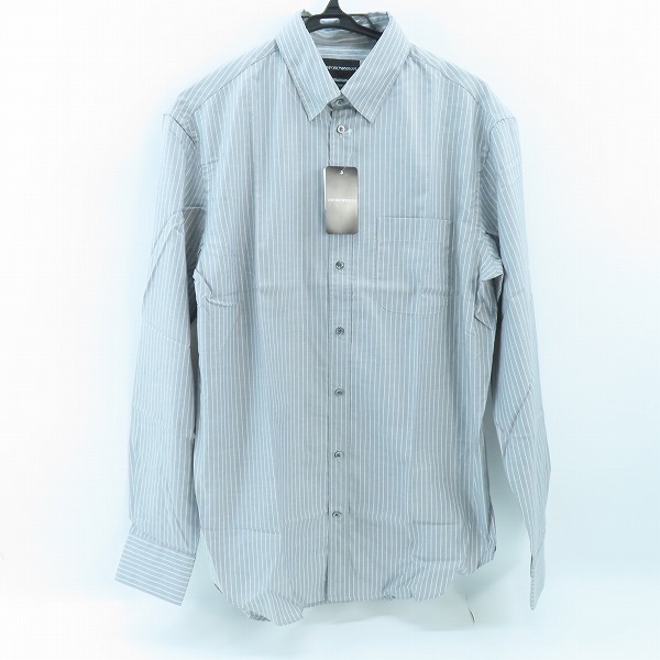 実際に弊社で買取させて頂いた【未使用】EMPORIO ARMANI/エンポリオアルマーニ 長袖シャツ ストライプ 11CM1L 11C35/40