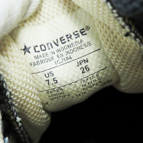 実際に弊社で買取させて頂いたCONVERSE/コンバース スニーカー ブラック 1CJ184/26の画像 5枚目