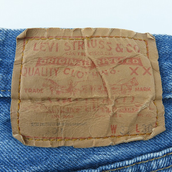 実際に弊社で買取させて頂いたLevi's/リーバイス 501 ヴィンテージ  刻印6 スモールe ボタンフライ デニムパンツ/W31の画像 3枚目