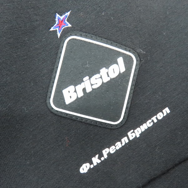 実際に弊社で買取させて頂いたF.C.Real Bristol/F.C.レアルブリストル 18SS VENTILATION HOODY ジップアップパーカー ブラック FCRB-180025/XLの画像 7枚目