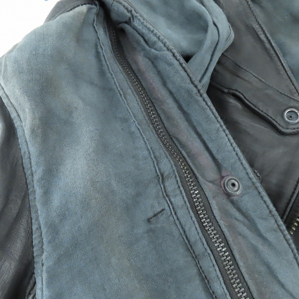 実際に弊社で買取させて頂いたMIHARA YASUHIRO/ミハラヤスヒロ ダブルライダースジャケット 31011268/Sの画像 6枚目