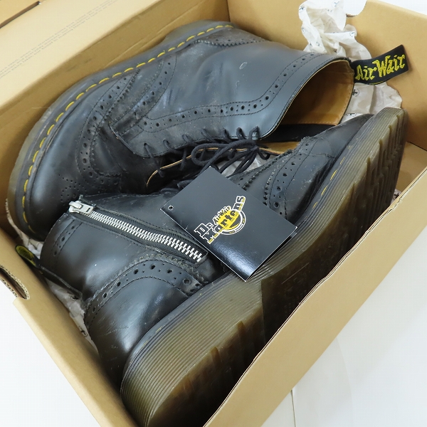 実際に弊社で買取させて頂いたDr.Martens/ドクターマーチン ウィングチップ レースアップブーツ 13716001/UK9の画像 8枚目