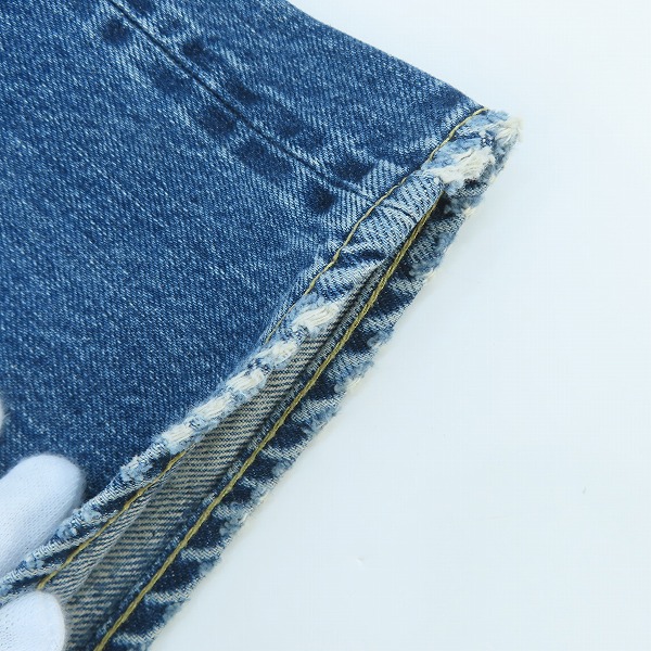 実際に弊社で買取させて頂いたHYSTERIC GLAMOUR/ヒステリックグラマー DUR加工デニム スリムストレート デニムパンツ 0242AP03/31の画像 7枚目