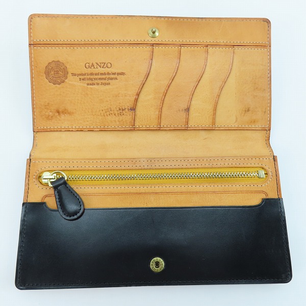実際に弊社で買取させて頂いたGANZO/ガンゾ 長財布 ロングウォレット ブライドルレザーの画像 3枚目