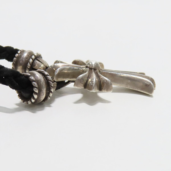 実際に弊社で買取させて頂いたCHROME HEARTS/クロムハーツ クリンプト スモールCHクロスペンダント w/レザーブレード の画像 3枚目