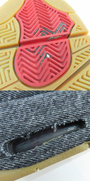 実際に弊社で買取させて頂いたNIKE×LEVIS/ナイキ×リーバイス AIR JORDAN 4 RETRO NRG/エアジョーダン 4 AO2571-001/27.5の画像 6枚目