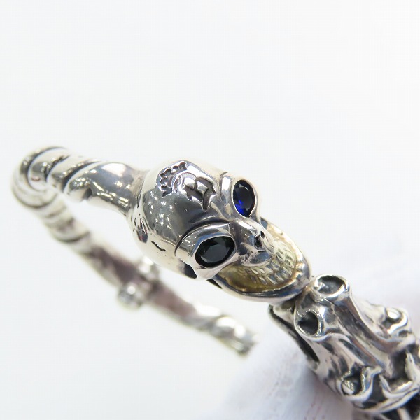 実際に弊社で買取させて頂いた【ギャラ付】BWL/ビルウォールレザー Twisted Bangle Horse/ツイステッドバングル ホース スカル ゴールドサダーの画像 6枚目