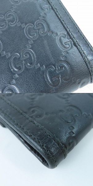 実際に弊社で買取させて頂いたGUCCI/グッチ シマ レザー 二つ折り長財布の画像 8枚目