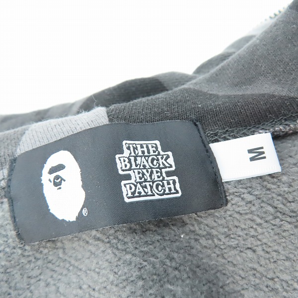 実際に弊社で買取させて頂いたA BATHING APE×BlackEyePatch/アベイジングエイプ×ブラックアイパッチ ジップアップ シャークパーカー 001ZPK231902C/Mの画像 3枚目