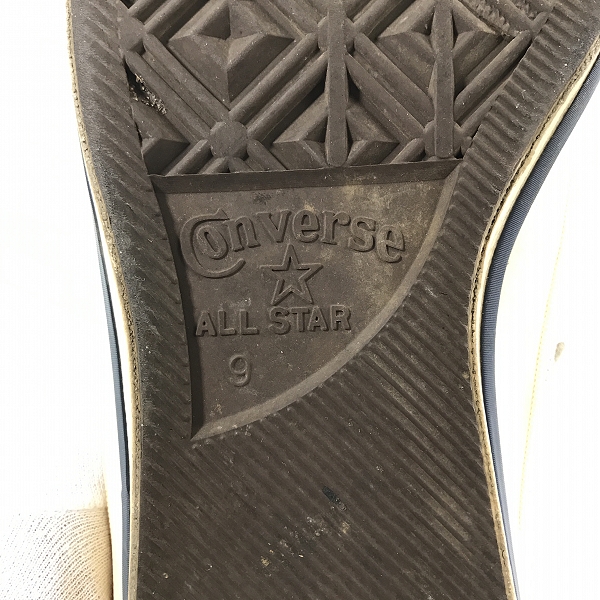 実際に弊社で買取させて頂いたCONVERSE/コンバース ONE STAR/ワンスターベルクロ レザースニーカー オフホワイト系/9の画像 5枚目