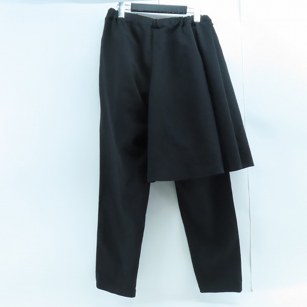 実際に弊社で買取させて頂いたBLACK COMME des GARCONS/ブラック コムデギャルソン AD2019 レイヤードパンツ 1D-P025 Sの画像 1枚目