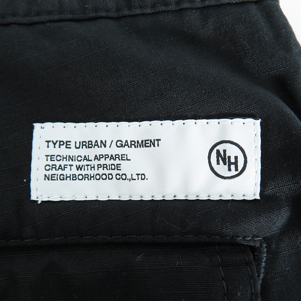 実際に弊社で買取させて頂いたNEIGHBORHOOD/ネイバーフッド 23SS WIDE CARGO PANTS 231YTNH-PTM03 ブラック Lの画像 7枚目