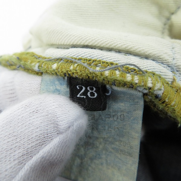 実際に弊社で買取させて頂いた【未使用】HYSTERIC GLAMOUR/ヒステリックグラマー プリント ダメージ加工 デニムパンツ 02192AP09/28の画像 5枚目