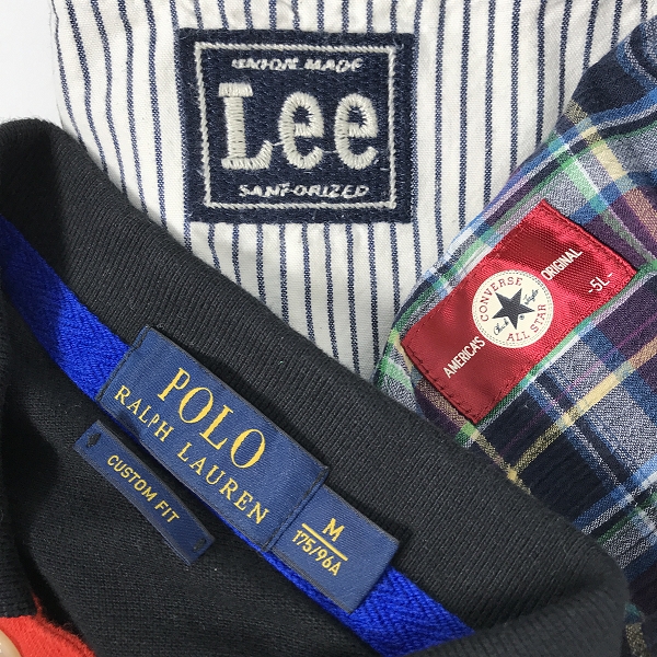 実際に弊社で買取させて頂いた【おまとめ】ラルフローレン/コンバース/LEE/リー 等 半袖シャツ/パンツ/ポロシャツ 他の画像 1枚目