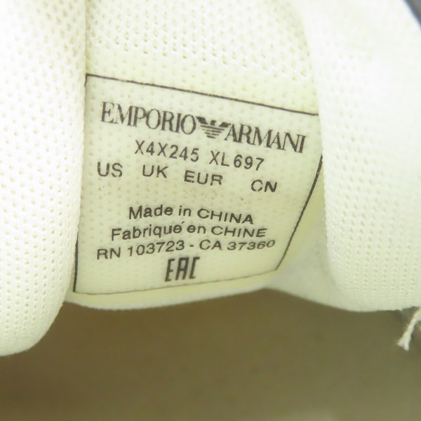 実際に弊社で買取させて頂いたEMPORIO ARMANI/エンポリオ アルマーニ  TECHNICAL FABLIC SUEDE ローカットスニーカー X4X245の画像 5枚目