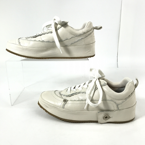 実際に弊社で買取させて頂いたLOEWE/ロエベ Ivory unstructured sneakers パッチワーク レザーローカットスニーカー 592301/40の画像 3枚目