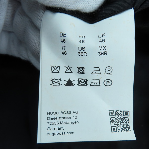 実際に弊社で買取させて頂いたHUGO BOSS/ヒューゴボス ウールテーラードジャケット 50401965/46の画像 3枚目