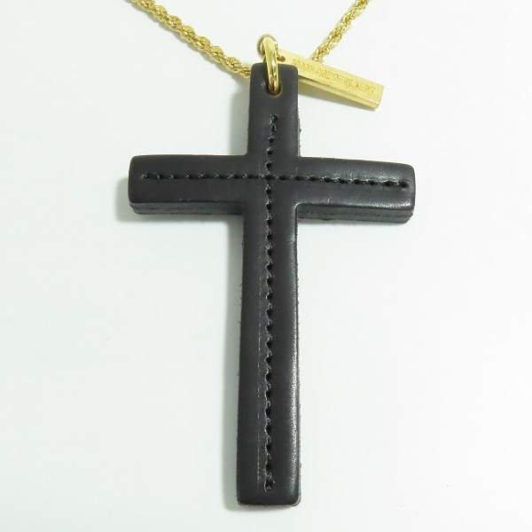 実際に弊社で買取させて頂いたMoonage Devilment/ムーンエイジデビルメント NE-レザーBIGクロスネックレス mac-0353の画像 1枚目