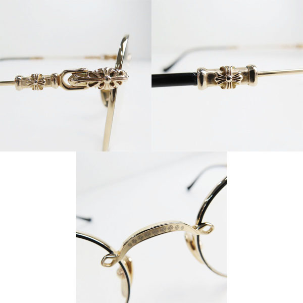 実際に弊社で買取させて頂いたCHROME HEARTS/クロムハーツ BUBBA-A メガネフレーム アイウェア の画像 6枚目