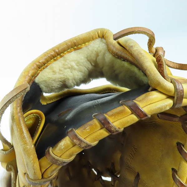実際に弊社で買取させて頂いた HI-GOLD/ハイゴールド PAG-100F 硬式/左投げ 一塁手用 ファーストミット 野球グローブの画像 3枚目