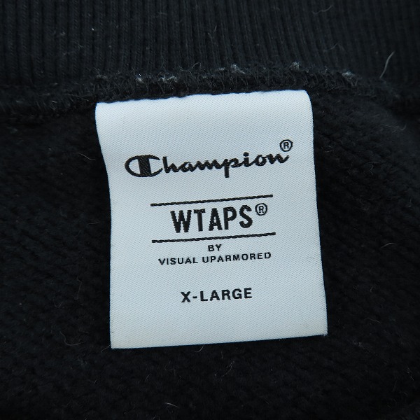 実際に弊社で買取させて頂いたWTAPS×Champion/ダブルタップス×チャンピオン ロゴ刺繍 クルーネック スウェット/トレーナー C8-Z018/XLの画像 2枚目