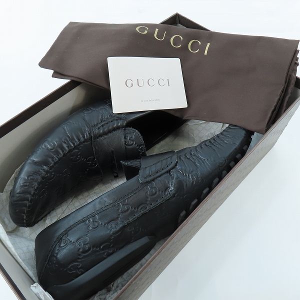 実際に弊社で買取させて頂いたGUCCI/グッチ GG柄 コインローファー 170618/8.5の画像 8枚目