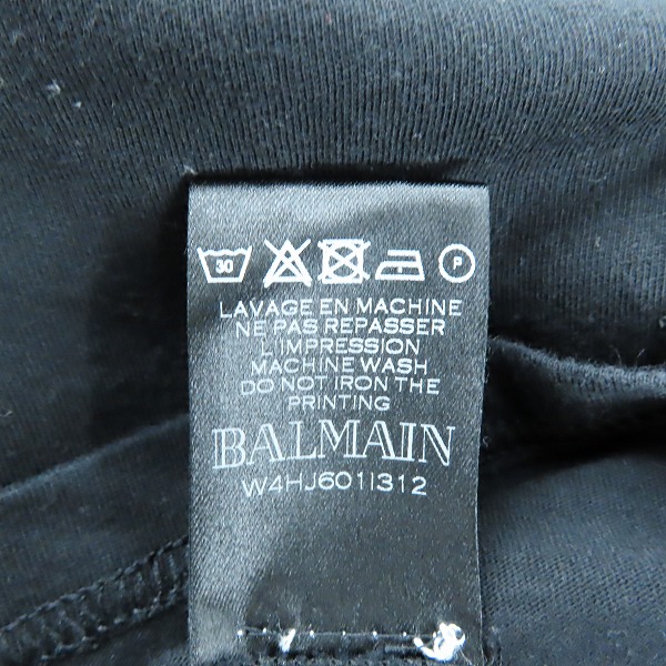 実際に弊社で買取させて頂いたBALMAIN/バルマン ロゴプリント半袖Tシャツ W4HJ6011312/Lの画像 7枚目