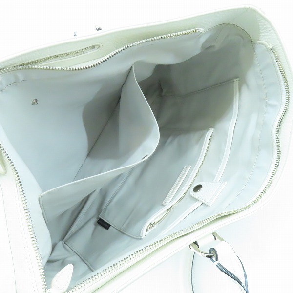 実際に弊社で買取させて頂いたGALLERIANT/ガレリアント レザー トートバッグ ビジネスバッグ ホワイト系の画像 3枚目