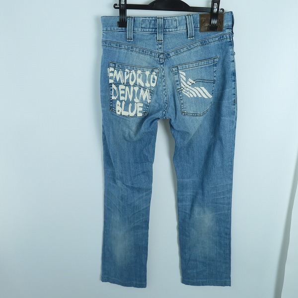 実際に弊社で買取させて頂いたEMPORIO ARMANI/エンポリオアルマーニ ロゴプリント デニムパンツ 29の画像 1枚目