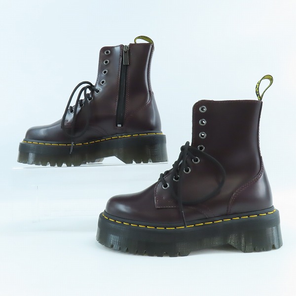 実際に弊社で買取させて頂いたDr.Martens/ドクターマーチン JADON/ジェイドン BURGUNDY サイドジップ 8ホールブーツ/UK5の画像 3枚目