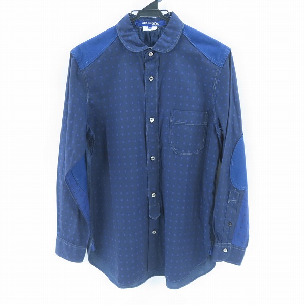 実際に弊社で買取させて頂いたJUNYA WATANABE COMME des GARCONS MAN/ジュンヤワタナベコムデギャルソンマン エルボーパッチシャツ WG-B035/AD2020/XS