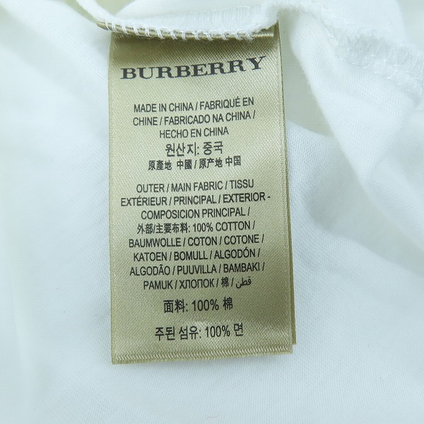 実際に弊社で買取させて頂いた【JPタグ】BURBERRY London England/バーバリーロンドン イングランド ロゴ胸刺繍 クルーネック Tシャツ/Lの画像 4枚目