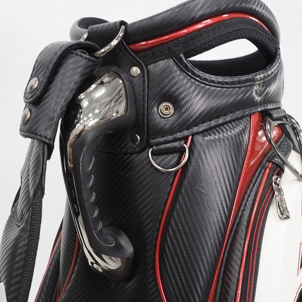 実際に弊社で買取させて頂いたDUNLOP/ダンロップ SRIXON/スリクソン GGC-S143 プロレプリカモデル 9.5型 5分割キャディバッグ ブラックｘホワイトの画像 4枚目