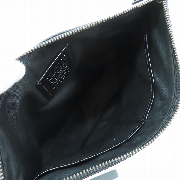 実際に弊社で買取させて頂いたCOACH/コーチ レザー セカンドバッグ クラッチバッグ/ポーチブラック F28614の画像 3枚目
