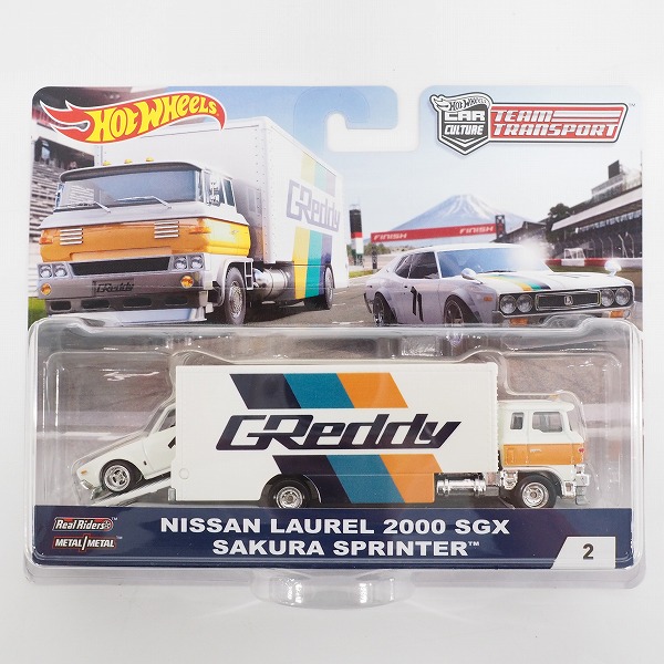 実際に弊社で買取させて頂いた【未開封】Hot Wheels/ホットウィール CAR CULTURE TEAM TRANSPORT 日産 LAUREL 2000 SGX SAKURA SPRINTER/2 3点セットの画像 2枚目