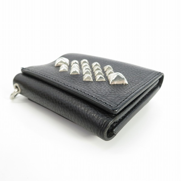 実際に弊社で買取させて頂いたCALEE/キャリー STUDS LEATHER MULTI WALLET/スタッズレザー マルチケースウォレット 3つ折り財布の画像 2枚目