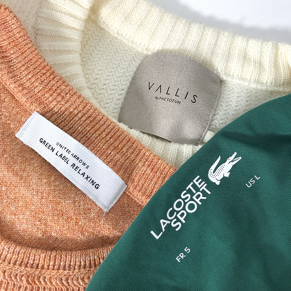 実際に弊社で買取させて頂いた【おまとめ】ラコステ/ヴァリスバイファクトタム/ユナイテッドアローズ 等 Tシャツ/ニット/カラーニット 他の画像 1枚目