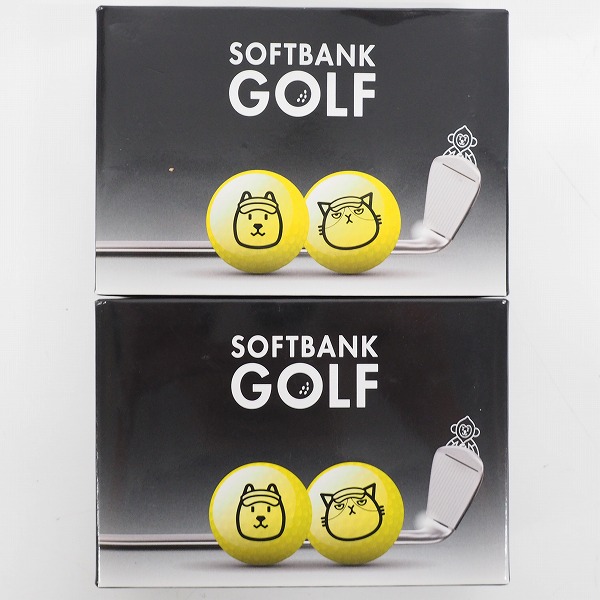 実際に弊社で買取させて頂いた【未使用/オウンネーム】Titleist/タイトリスト PRO V1 ゴルフボール ソフトバンク イエロー 計1ダース  の画像 2枚目