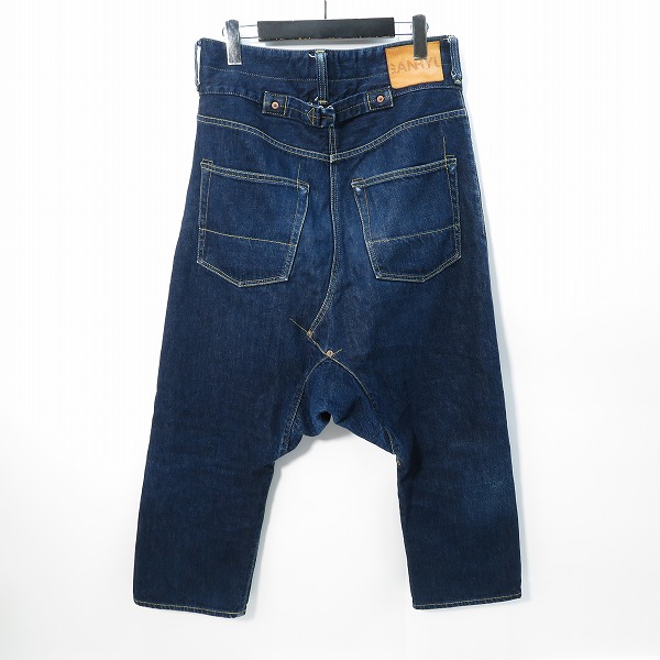 実際に弊社で買取させて頂いたGANRYU COMME des GARCONS/ガンリュウコムデギャルソン インディゴ サルエルパンツ EM-P020/Sの画像 1枚目