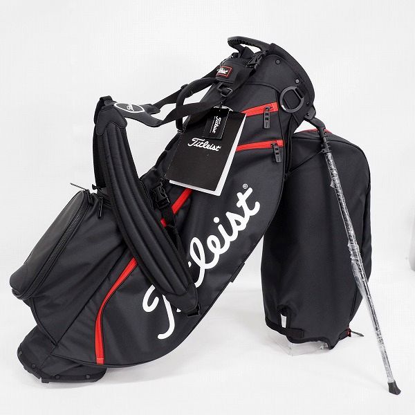 実際に弊社で買取させて頂いた【未使用】Titleist/タイトリスト New Players 4/プレーヤーズ スタンド式 4分割キャディバッグ ブラック/TB23SX4A-006