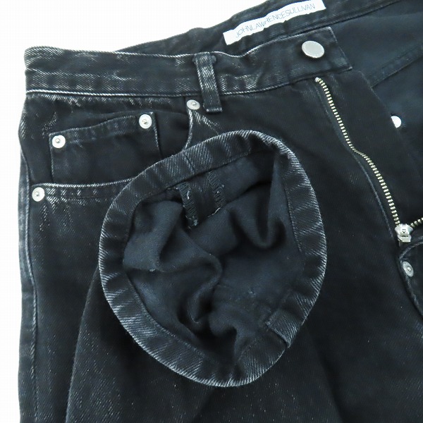 実際に弊社で買取させて頂いたJOHN LAWRENCE SULLIVAN/ジョンローレンスサリバン LEATHER PATCH DENIM/レザーパッチ デニムパンツ 2B012-0321-28/46の画像 2枚目