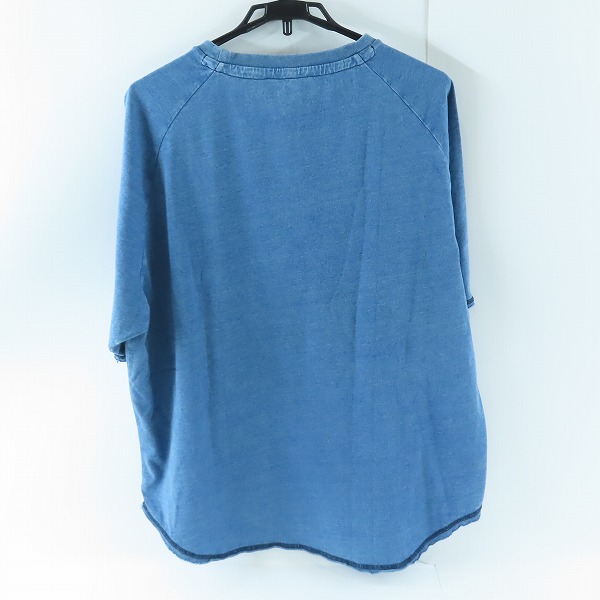 実際に弊社で買取させて頂いたcanterbury/カンタベリー インディゴ染め ラグラン袖 オーバーシルエット Tシャツ RA31148 /3Lの画像 1枚目