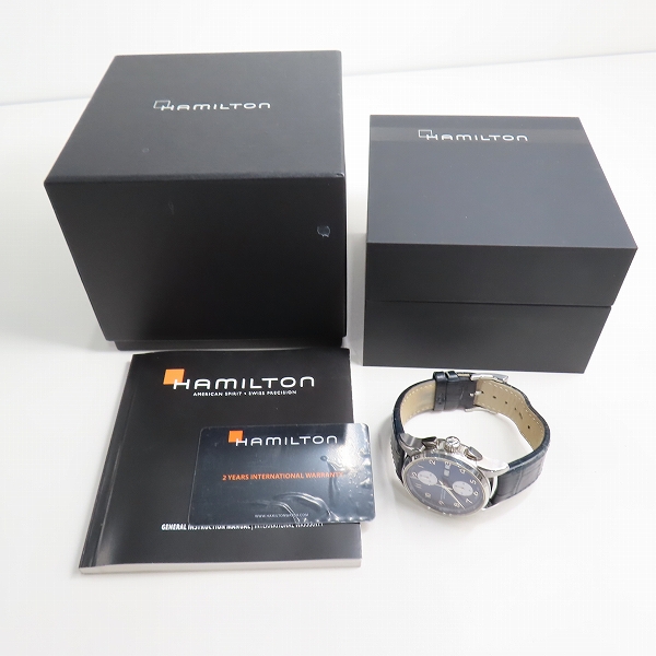 実際に弊社で買取させて頂いたHAMILTON/ハミルトン ジャズマスター マエストロ クロノグラフ 自動巻 H32576641の画像 7枚目