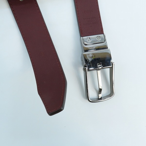 実際に弊社で買取させて頂いたLOUIS VUITTON/ルイヴィトン サンチュールスタンプ ダミエアンフィニ レザー ベルト M9787の画像 2枚目