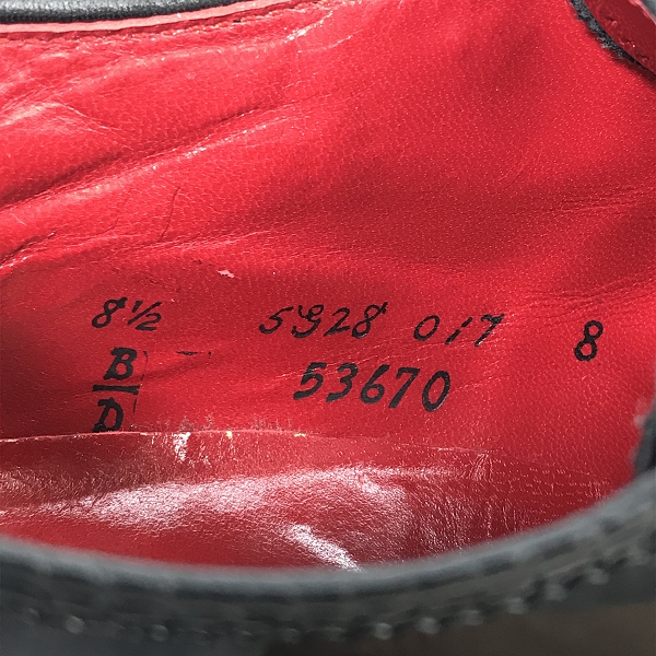 実際に弊社で買取させて頂いたAlden/オールデン PATENT MILITARY PLAIN TOE/パテントミリタリープレーントゥ 53670/8.5の画像 5枚目