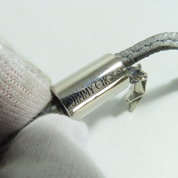 実際に弊社で買取させて頂いた JIMMY CHOO/ジミーチュウ フィリパ レザー スタースタッズ ラウンドファスナー 長財布 ウォレットの画像 6枚目