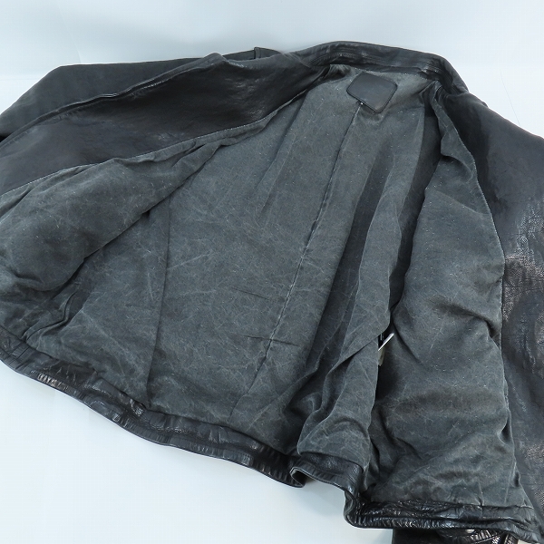 実際に弊社で買取させて頂いたISAMU KATAYAMA BACKLASH/イサムカタヤマ バックラッシュ レザーダブルライダース 1927-06/L/3の画像 8枚目